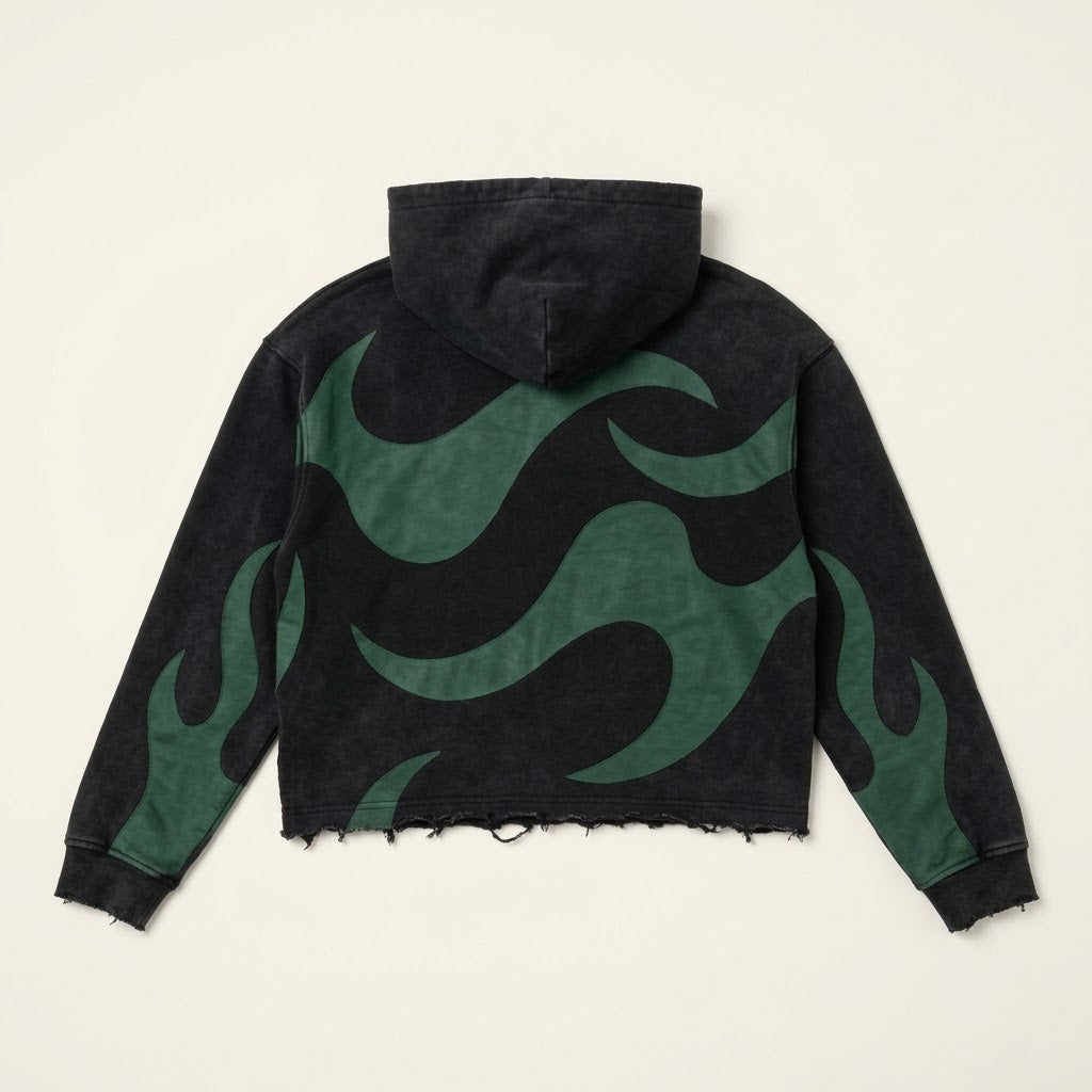 green flame hoodie