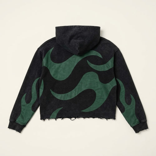 green flame hoodie