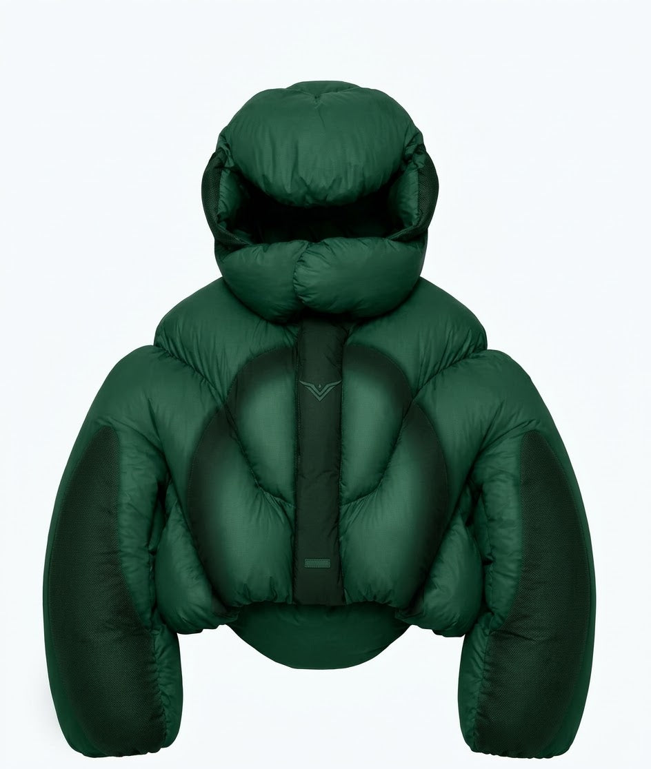 Rich Forest Green Puffer Jacket