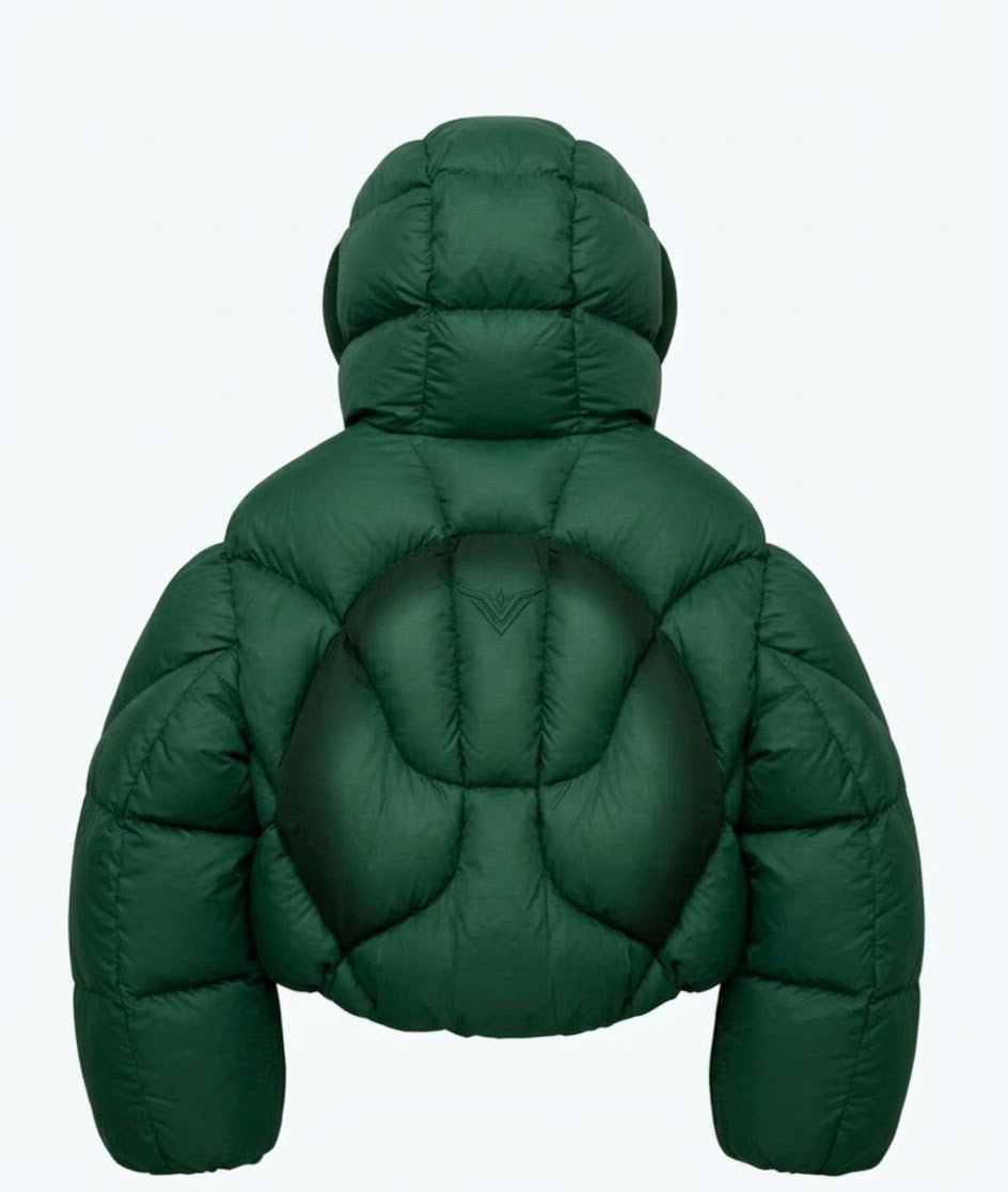 Rich Forest Green Puffer Jacket