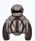 Brown metallic puffer jacket